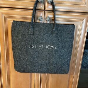 Like new big gray flannell tote bag